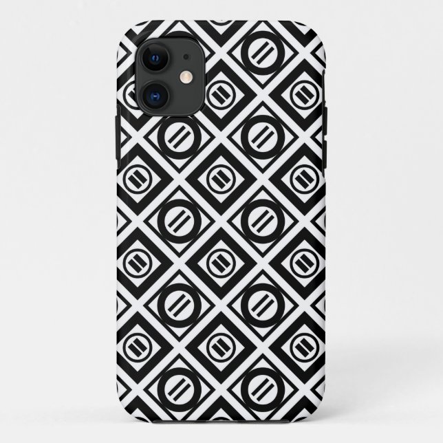 Coques Case-Mate iPhone Motif géométrique de signe d'égalité noir sur le (Dos)