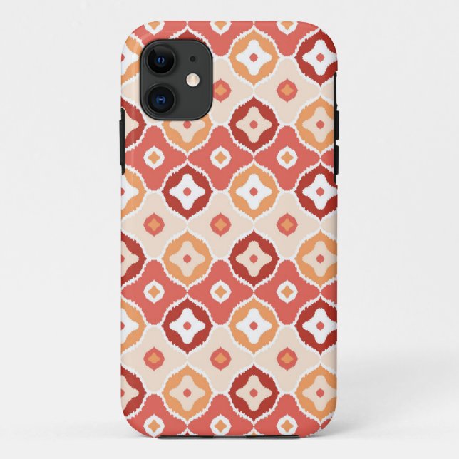 Coques Case-Mate iPhone Motif géométrique d'ikat d'or (Dos)