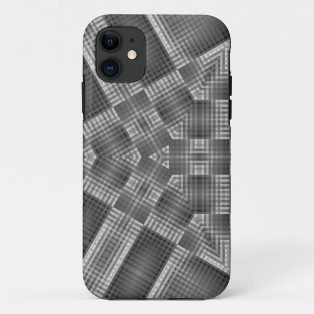 Coques Case-Mate iPhone Motif géométrique gris (Dos)
