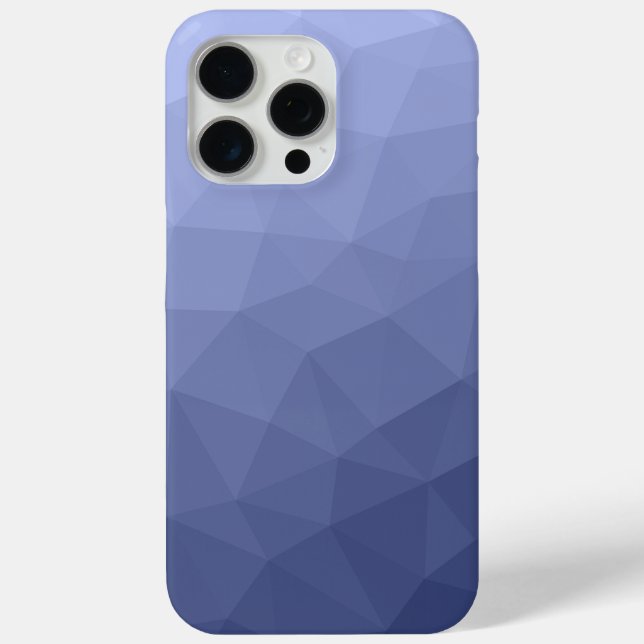 Coques Case-Mate iPhone Motif géométrique gris bleu ombre dégradé (Verso)