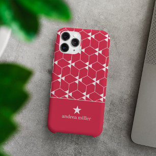 Case-Mate iPhone Case Motif géométrique moderne avec étoile Monogram