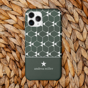 Case-Mate iPhone Case Motif géométrique moderne avec étoile Monogram