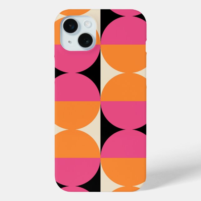 Coques Case-Mate iPhone Motif géométrique moderne du milieu du siècle (Verso)