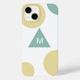 Coque Pour iPhone 14 Motif géométrique moderne Monogramme