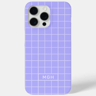 Coque iPhone 15 Pro Max Motif géométrique monogramme et couleur personnali