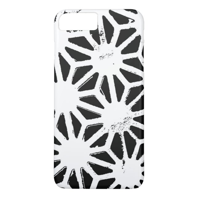 Coques Case-Mate iPhone Motif géométrique noir et blanc (Dos)