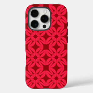 Coques iPhone 16 Pro Motif géométrique rouge