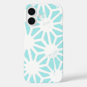 Coque Pour iPhone 16 Motif géométrique turquoise
