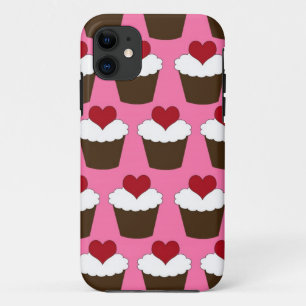 Coque Case-Mate Pour iPhone Motif girly mignon de coeurs de petit gâteau de