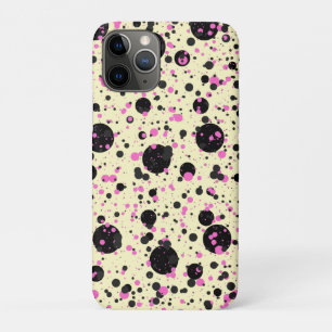 Case-Mate iPhone Case Motif Glamour à pois rose et noir