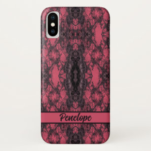 Case-Mate iPhone Case Motif gothique Damask dentelle rose