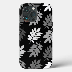 Case-Mate iPhone Case Motif Grande Feuille Elder Noir Blanc Gris