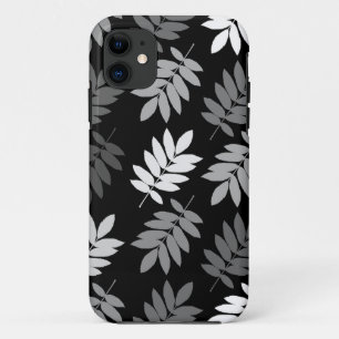 Case-Mate iPhone Case Motif Grande Feuille Elder Noir Blanc Gris