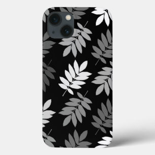 Case-Mate iPhone Case Motif Grande Feuille Elder Noir Blanc Gris
