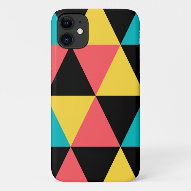 Coques Case-Mate iPhone Motif graphique géométrique coloré et rétro joyeux (Dos)