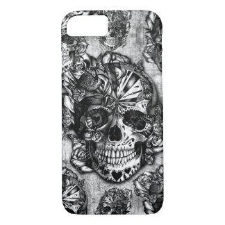 Coques Pour iPhone Motif grunge de crâne de sucre