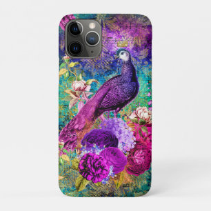 Case-Mate iPhone Case Motif Grunge Paon Illustré Vintage