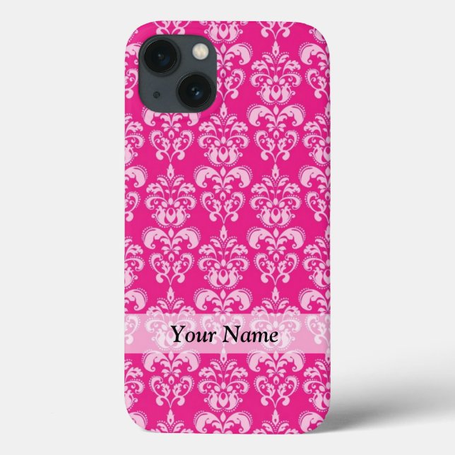 Coques Case-Mate iPhone Motif humide rose chaud (Verso)