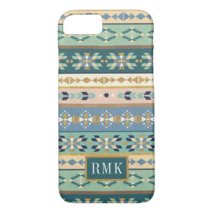 Coque Case-Mate Pour iPhone Motif indien extérieur d'étape   du monogramme  