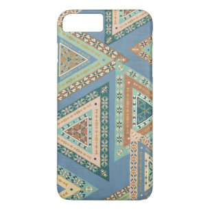 Coque iPhone 8 Plus/7 Plus Motif indien tribal bleu extérieur de Geo X
