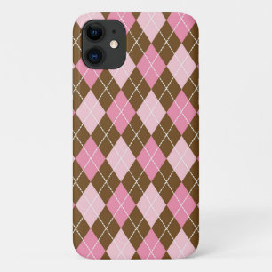 Coques Pour iPhone Motif Jacquard, Motif Rhombus, Jacquard rose
