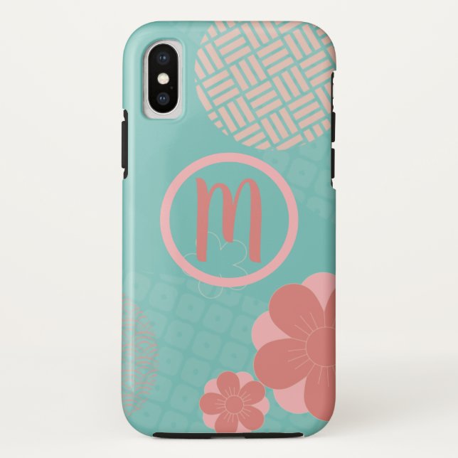 Coques Case-Mate iPhone motif japonais monogramme personnalisé (Dos)