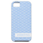 Motif japonais Seigaiha bleu clair