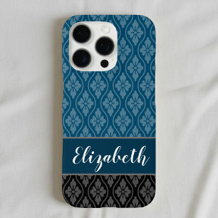 Coques iPhone 16 Pro Motif japonais traditionnel bleu Tatewaku