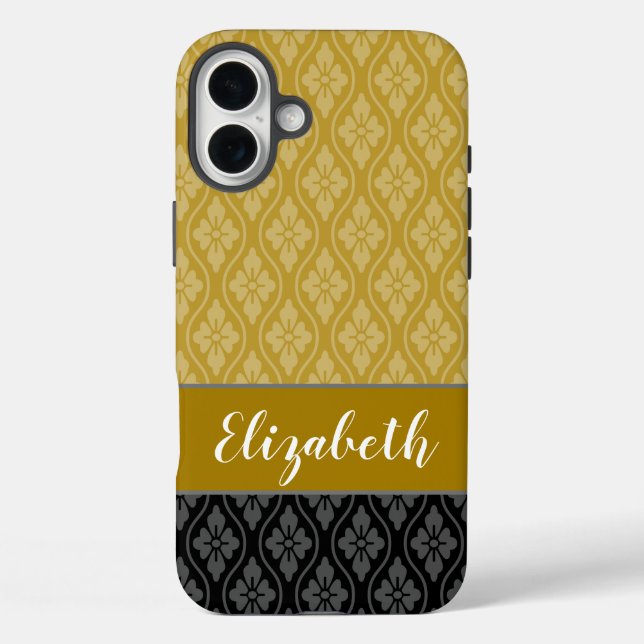 Coques Case-Mate iPhone Motif japonais traditionnel or Tatewaku (Verso)