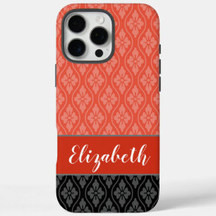 Coques iPhone 16 Pro Max Motif japonais traditionnel rouge Tatewaku