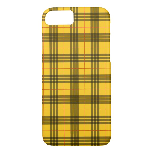 Coques Case-Mate iPhone Motif jaune de plaid (Dos)