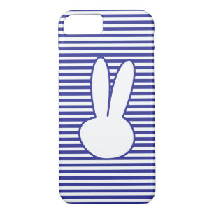Case-Mate iPhone Case Motif lapin blanc et rayures bleues