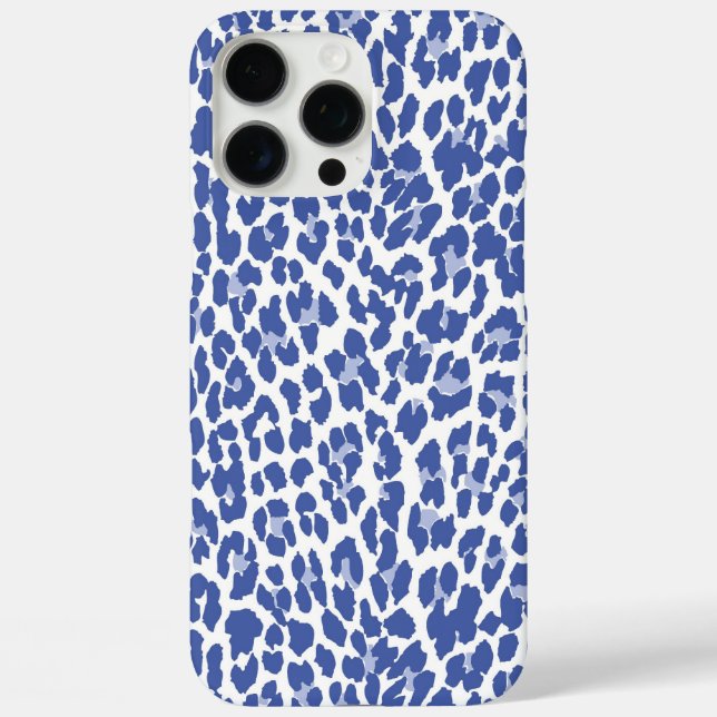 Coques Case-Mate iPhone Motif léopard bleu (Verso)