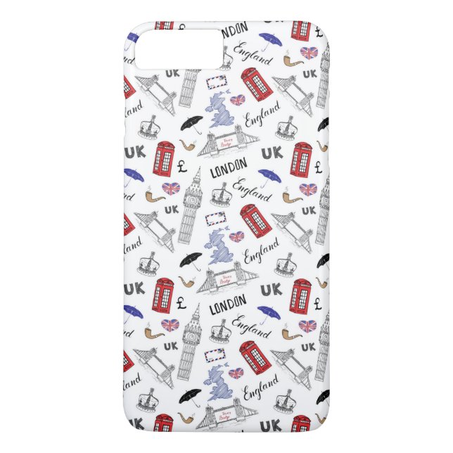 Coques Case-Mate iPhone Motif London City Doodles (Dos)