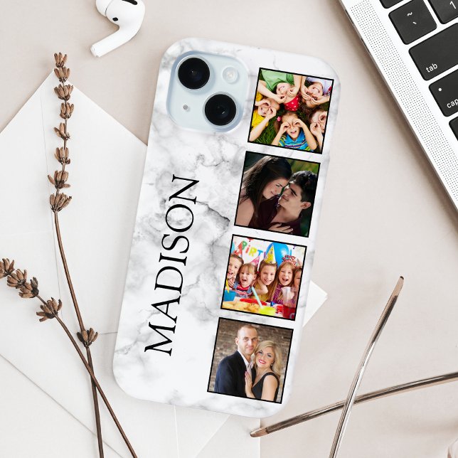 Coques Case-Mate iPhone Motif Marbre blanc en pierre (Créateur téléchargé)