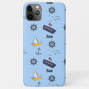 Case-Mate iPhone Case Motif marin sur fond bleu
