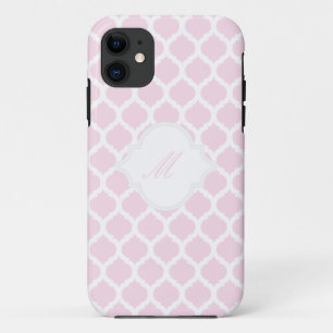Coques Pour iPhone Motif marocain rose avec Monogram iPhone 5 Coques