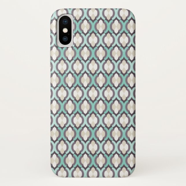Coques Case-Mate iPhone Motif marocain turquoise (Dos)