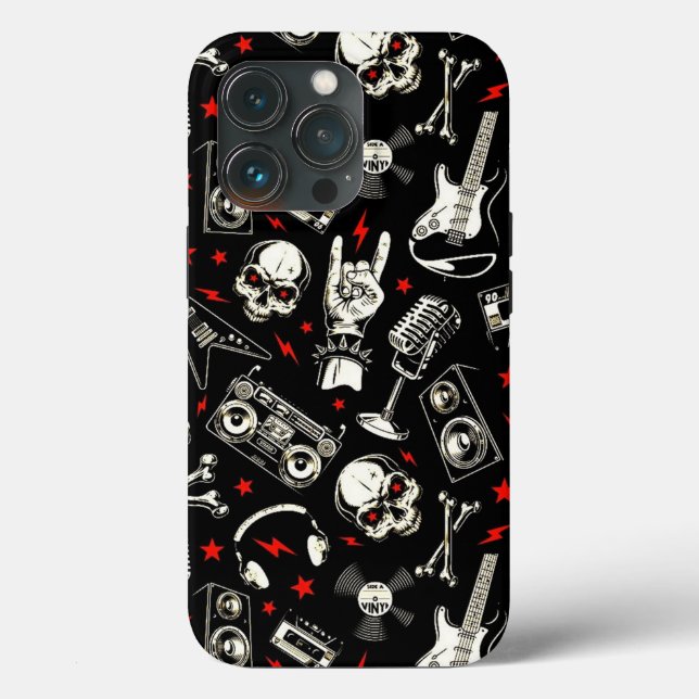 Coques Case-Mate iPhone Motif métallique lourd rétro (Verso)
