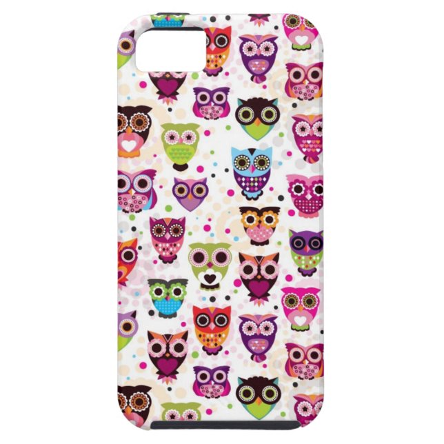 Coques Case-Mate iPhone Motif mignon d'arrière - plan de hibou pour des (Dos)