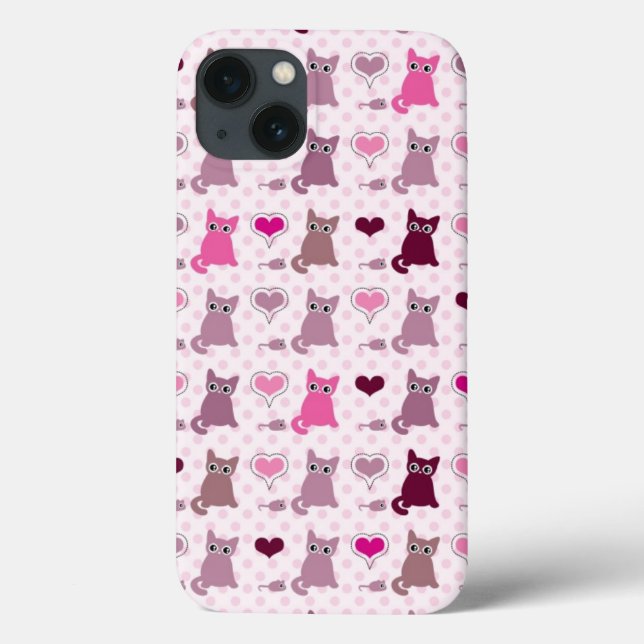 Coques Case-Mate iPhone Motif mignon de filles de chaton (Verso)