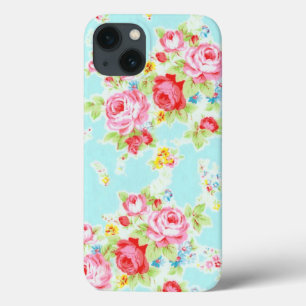 Coques Pour iPhone Motif minable bleu de rose de roses floraux