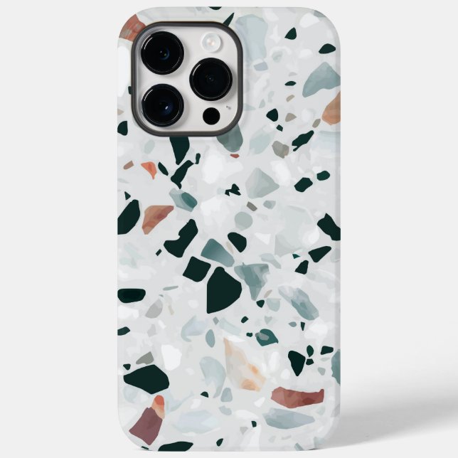 Coques Case-Mate iPhone Motif moderne Abstrait Terrazzo (Verso)