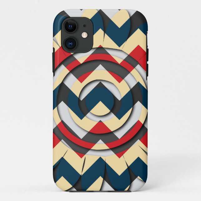 Coques Case-Mate iPhone Motif moderne Chevron Zigzag (Dos)