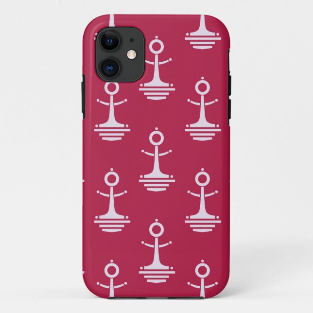 Coques Case-Mate iPhone Motif moderne d'Ancres (Dos)