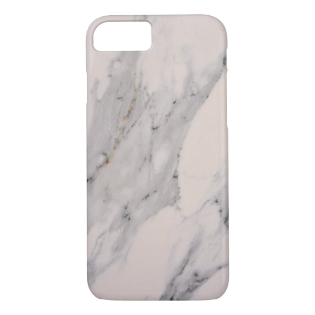 Coques Case-Mate iPhone Motif moderne en marbre noir gris rose (Dos)