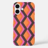 Motif moderne mi-siècle moyen en rose et Brown