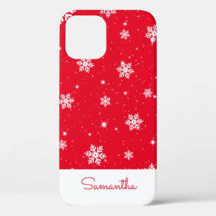 Case-Mate iPhone Case Motif moderne Red Christmas Snowflake Stars