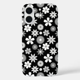Coque Pour iPhone 16 Motif monochrome les années 70 style rétro