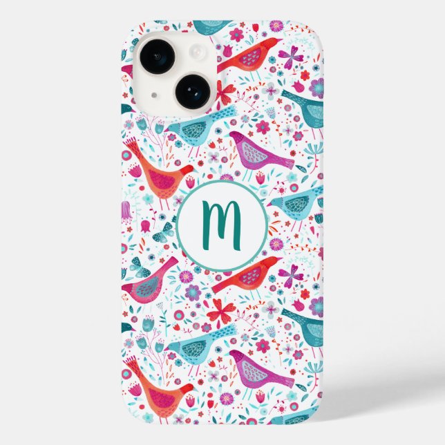 Coques Case-Mate iPhone Motif Monogram Bird (Verso)